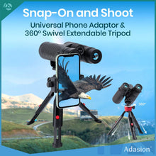Load image into Gallery viewer, 12x42 Binoculars for Adults High Powered with Phone Adapter & Tripod
