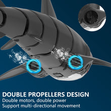 Load image into Gallery viewer, RC Shark Toys, 2.4Ghz 1:18 Scale High Simulation Remote Control Shark Swimming Pool Toy (Gray)