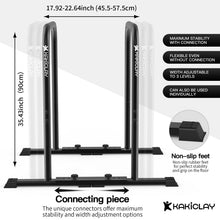 Load image into Gallery viewer, KAKICLAY 2026 Upgrade World's Best Strongest Premium Dip Bars - Matte Black