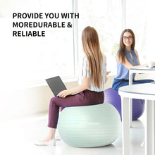 Load image into Gallery viewer, FITMIND_ Extra Thick Exercise Ball Yoga Ball 22in/26in/30in for Workout Pregnancy Stability-green