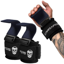 Load image into Gallery viewer, Gymreapers Weight Lifting Hooks (Pair) (Navy)