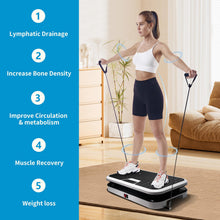 Load image into Gallery viewer, Linear Vertical Vibration Plate Exercise Machine, 50‑60Hz Whole Body Platform w/ Push‑Up Handles, 120 Speeds, 3mm Amplitude for Bone Strength, Lymphatic Drainage & Muscle Recovery, 330lbs Capacity