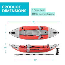 Load image into Gallery viewer, INTEX Excursion Pro K1 Inflatable Kayak 1-Person Set with Paddle & Pump