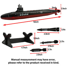 Load image into Gallery viewer, Toy Submarine Military Toy Naval Ship with Launching Function Model Ship with Sound Effects Army Toy War Ship Play Set
