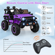 Load image into Gallery viewer, 24V 2 Seater Ride on Car for Kids, 2WD/4WD Battery Powered with Remote Control, Music, USB, MP3, Spring Suspension (Purple)