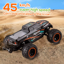 Load image into Gallery viewer, 1:16 Scale Remote Control Car, 4WD 45KM/H High Speed RC Truck with Brushless Motor, 2.4GHz All Terrain (Orange)