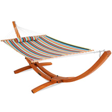 Load image into Gallery viewer, Lazy Daze Sunbrella Fabric Hammock with 13FT Arc Wood Hammock Stand