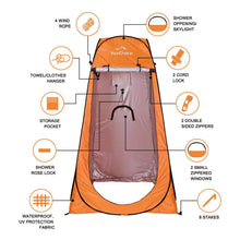 Load image into Gallery viewer, Your Choice Pop-Up Shower Tent, 47.2W"x74.8"H Changing Tent - Orange