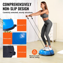 Load image into Gallery viewer, VEVOR 23-inch Half Exercise Ball Trainer, 660 lbs Capacity Balance Ball - Blue