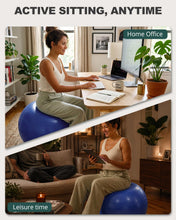 Load image into Gallery viewer, Trideer Exercise Ball for Yoga, Pilates & Fitness – Stability Ball Equipment for Home Gym- Indigo