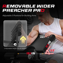 Load image into Gallery viewer, KeppiFitness Adjustable Weight Bench, Bench3000 MAX Heavy Duty Workout Bench Press with Leg Extension and Preacher Pad for Home Gym Fitness, Flat Incline Decline Sit Up Bench