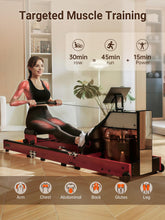 Load image into Gallery viewer, KINGSMITH Magnetic/Water Row Machine - Red Oak