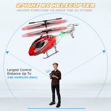 Load image into Gallery viewer, TERRAMUS Remote Control Helicopter for Kids, 2.4G Altitude Hold RC Helicopters with LED Light & Gyro, Radio Controlled Aircraft Indoor Toy with 3.5 Channel High Low Speed for Boys Beginner