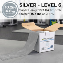 Load image into Gallery viewer, THERABAND Resistance Band, Silver, Super Heavy, 50-Yard Roll, Elastic Band for Strength-Silver