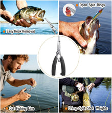 Load image into Gallery viewer, Extra Large Aluminum Fishing Net Long Handle (67-100in) with Fishing Pliers