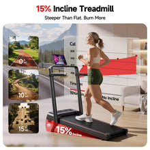 Load image into Gallery viewer, RHYTHM FUN Treadmill with Incline - Black Red