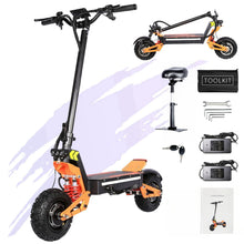 Load image into Gallery viewer, Electric Scooter with Seat, 6000W Double Motor & 52 Mph Max Speed, Up to 120KM Range, 60V/38Ah Large Capacity Battery, Oil Brack