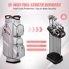 Load image into Gallery viewer, XDriveMax 14-Way Golf Cart Bag, Silent Lock Top & Full Length Dividers