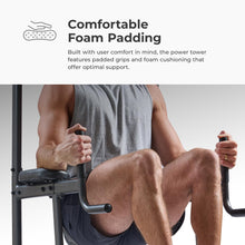 Load image into Gallery viewer, Sunny Health & Fitness Multi-Function Compact Power Tower Pull Up Bar- 300 LB Weight Capacity