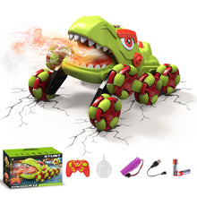 Load image into Gallery viewer, Dinosaur Remote Control Car for Kids, 8WD RC Stunt Car with Spray & Light & Music, Remote Control Toy Vehicle for Boys Girls 6-12, Birthday