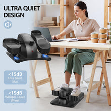 Load image into Gallery viewer, Under Desk Elliptical Machine for Senior Mini Elliptical Leg Exerciser with Remote Control Portable Electric Seated Foot Pedal Exerciser for Home Office