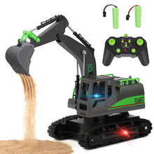 Load image into Gallery viewer, Remote Control Excavator Toys for Boys 4-7 Yrs Old - Best Birthday for Kids 3 5 8 9 10+, Metal Shovel Construction Vehicles