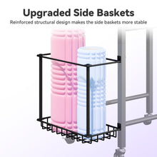 Load image into Gallery viewer, Josmimic 3-Tier Heavy-Duty Home Gym Storage Rack with Hooks and Smooth Wheels for Workout Gear