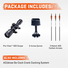 Load image into Gallery viewer, Wicked Ridge Invader M1 De-Cock Crossbow, Peak Camo - 390 FPS - Equipped with Pro-View 400 Scope, ACUdraw De-Cock (Crank System) + D1 Trigger