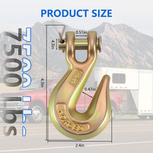 Load image into Gallery viewer, Moafaye 3/8" Chain Hook, Clevis Grab Hooks for Truck, Trailer, Fishing Boat