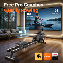 Load image into Gallery viewer, YOSUDA Water Rowing Machines with Bluetooth-Water Rowers - Black