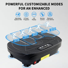 Load image into Gallery viewer, Homesy Vibration Plate Exercise Machine, Vibrating Plate for Lymphatic Drainage, Full Body Shake Platform Board for Home Fitness and Fat Burning, Sport Gym Equipment for Women Men, Black