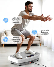 Load image into Gallery viewer, WATEYA Vibration Plate Exercise Machine, 200 Adjustable Speed Levels, 450 Lbs Capacity, Ideal for Vibration Plate for Lymphatic Drainage, Weight Loss & Whole - Body Workout (White)
