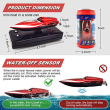 Load image into Gallery viewer, LAFALA Mini Remote Control Boat RC Boat 2.4Ghz 360 Rotating bulit-in Rechargeable Battery Swimming, Red