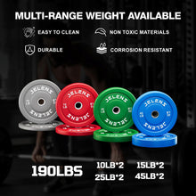 Load image into Gallery viewer, JELENS Home Gym System, 150LB Weight Stack Smith Machine (Black, 190LBS Colored Weights Package)
