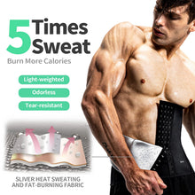 Load image into Gallery viewer, BVVU Waist Trainer for Men Waist Trimmer Tummy Control Sauna Sweat Belt Stomach Wrap Lower Belly Fat Back Support Black