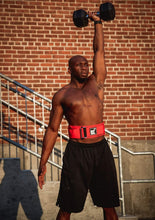 Load image into Gallery viewer, Self-Locking Weight Lifting Belt | (26" - 30", Around Navel, Small, Red)