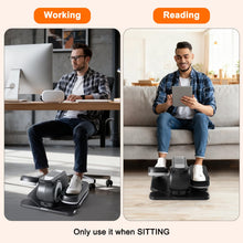 Load image into Gallery viewer, OLIXIS Under Desk Elliptical Machine - Black/Silver