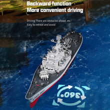 Load image into Gallery viewer, Remote Control Warship RC Military Battleship, 1:390 Scale Remote Control Boat for Lakes and Rivers, 2.4GHz RC Armed Cruiser Boat Model