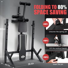 Load image into Gallery viewer, ANCHEER 900LBS Weight Bench Set with Squat Rack, Adjustable Bench Press Set with Leg Extension and Leg Curl, Flat Incline Decline Workout Bench for Home Gym Full Body Strength Training