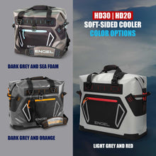 Load image into Gallery viewer, Engel HD20 High Performance Soft-Sided Cooler Tote Bag, Dark Gray & Orange
