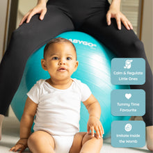 Load image into Gallery viewer, BABYGO Birthing Ball - Pregnancy Yoga Labor & Exercise Ball & Book Set Trimester Targeting (Turquoise, 65cm)