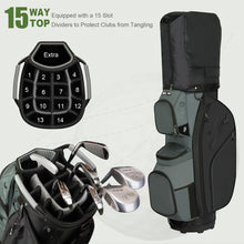 Load image into Gallery viewer, Beutyal 15 Way Golf Cart Bag with Organizer Top, Golf Club Cart Bag for Men