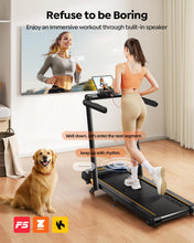 Load image into Gallery viewer, Acezoe Foldable Treadmill with 10% Incline and Handle Bar - Dark Orange