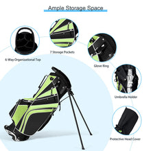 Load image into Gallery viewer, Tangkula Golf Stand Bag with 6 Way Top Dividers, Green
