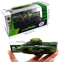 Load image into Gallery viewer, Tipmant Mini RC Submarine Remote Control Boat Ship Military Model Electronic Water Toy Diving for Fish Tank Water Tub Kids Birthday Gift (Green)