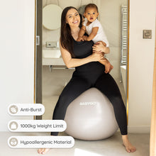Load image into Gallery viewer, BABYGO Birthing Ball - Pregnancy Yoga Labor & Exercise Ball & Book Set Trimester Targeting - (Oatmeal, 65cm - Manual)