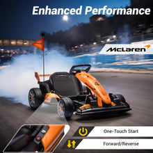 Load image into Gallery viewer, 24V Electric Go Kart, Licensed Drift Kart, Length Adjustment, LED Light, Crazy Cart for Kids Ages 6+, 400W Motor, Max Loads 130 LBS