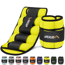 Load image into Gallery viewer, APEXUP 10lbs/Pair Adjustable Ankle Weights for Women and Men- (Yellow)