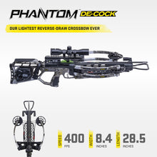 Load image into Gallery viewer, TenPoint Phantom De-Cock, Vektra - 400 FPS - Our Lightest Reverse Draw Crossbow Ever - Equipped with Pro-View 400 Lighted Scope + ACUdraw De-Cock System