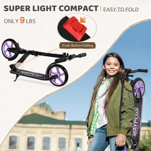 Load image into Gallery viewer, Kick Scooter for Ages 6+,Kid, Teens & Adults. Max Load 240 LBS. Foldable, Lightweight, 8IN Big Wheels for Kids, Teen and Adults